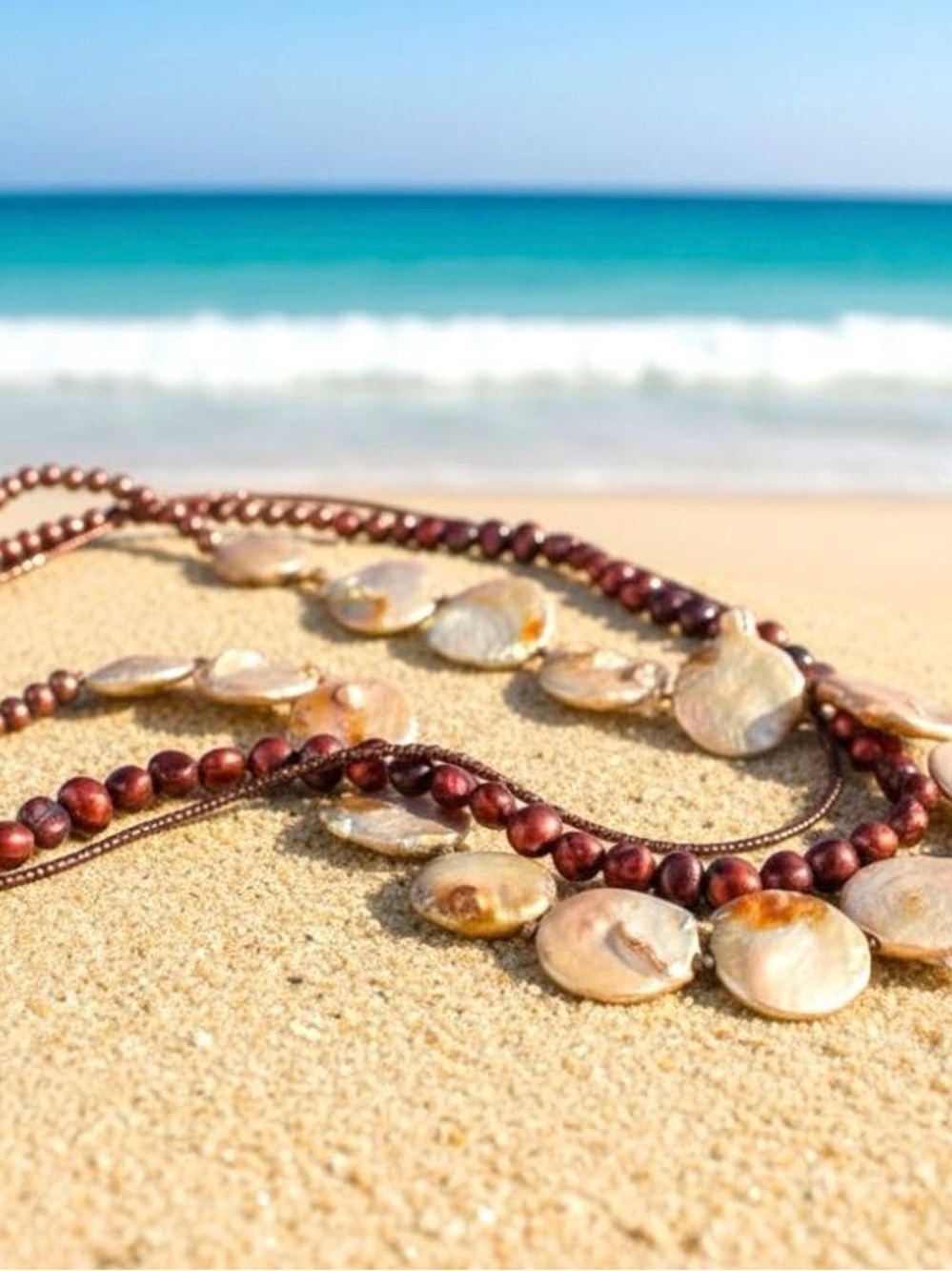 Triple Strand Pearl Necklace with Heron Pendant